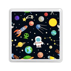 Space And Astronomy Decorative Symbols Seamless Pattern Vector Illustration Memory Card Reader (square) by danenraven