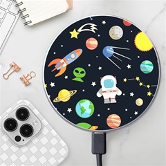 Space And Astronomy Decorative Symbols Seamless Pattern Vector Illustration Wireless Charger by danenraven