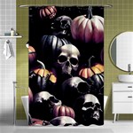 Halloween party skulls, Demonic pumpkins pattern Shower Curtain 48  x 72  (Small)  Curtain(48  X 72 ) - 42.18 x64.8  Curtain(48  X 72 )