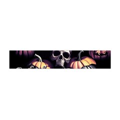 Halloween Party Skulls, Demonic Pumpkins Pattern Flano Scarf (mini) by Casemiro