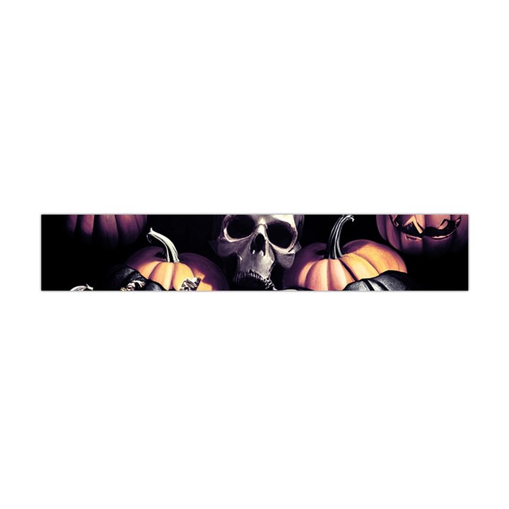 Halloween party skulls, Demonic pumpkins pattern Flano Scarf (Mini)