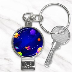 Artistic Space Planet Nail Clippers Key Chain