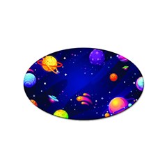 Artistic Space Planet Sticker (oval)