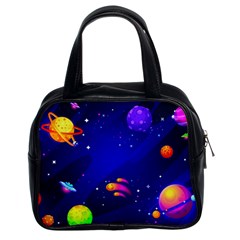 Artistic Space Planet Classic Handbag (two Sides) by danenraven