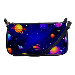 Artistic Space Planet Shoulder Clutch Bag by danenraven