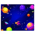 Artistic Space Planet Double Sided Flano Blanket (Medium)  60 x50  Blanket Front