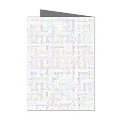 Computer Cyber Circuitry Circuits Electronic Mini Greeting Cards (pkg Of 8) by Jancukart