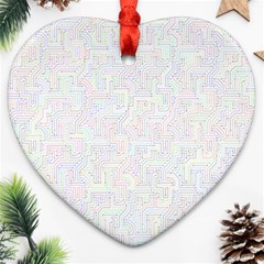 Computer Cyber Circuitry Circuits Electronic Heart Ornament (two Sides) by Jancukart