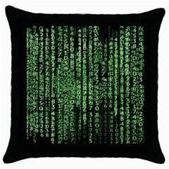 Matrix Technology Tech Data Digital Network Throw Pillow Case (black) by Wegoenart