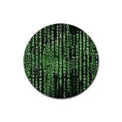 Matrix Technology Tech Data Digital Network Rubber Coaster (round) by Wegoenart