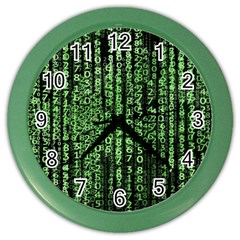 Matrix Technology Tech Data Digital Network Color Wall Clock by Wegoenart