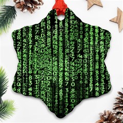 Matrix Technology Tech Data Digital Network Ornament (snowflake) by Wegoenart