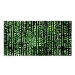 Matrix Technology Tech Data Digital Network Satin Shawl 45  X 80  by Wegoenart