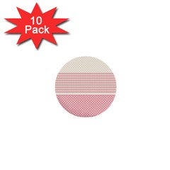 Background Pink Beige Decorative Texture Craft 1  Mini Buttons (10 Pack)  by Wegoenart