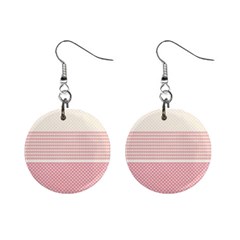 Background Pink Beige Decorative Texture Craft Mini Button Earrings by Wegoenart