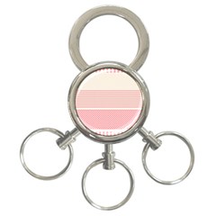 Background Pink Beige Decorative Texture Craft 3-ring Key Chain by Wegoenart