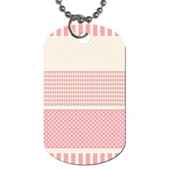 Background Pink Beige Decorative Texture Craft Dog Tag (two Sides) by Wegoenart