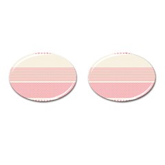 Background Pink Beige Decorative Texture Craft Cufflinks (oval) by Wegoenart