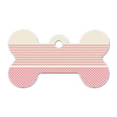 Background Pink Beige Decorative Texture Craft Dog Tag Bone (one Side) by Wegoenart