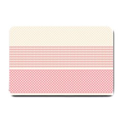 Background Pink Beige Decorative Texture Craft Small Doormat by Wegoenart