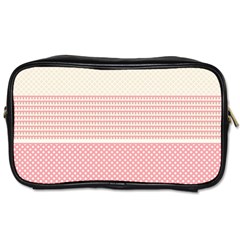 Background Pink Beige Decorative Texture Craft Toiletries Bag (one Side) by Wegoenart