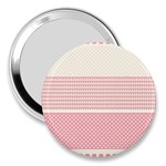 Background Pink Beige Decorative Texture Craft 3  Handbag Mirrors Front