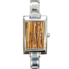 Asian Background Bamboo Rectangle Italian Charm Watch by Wegoenart