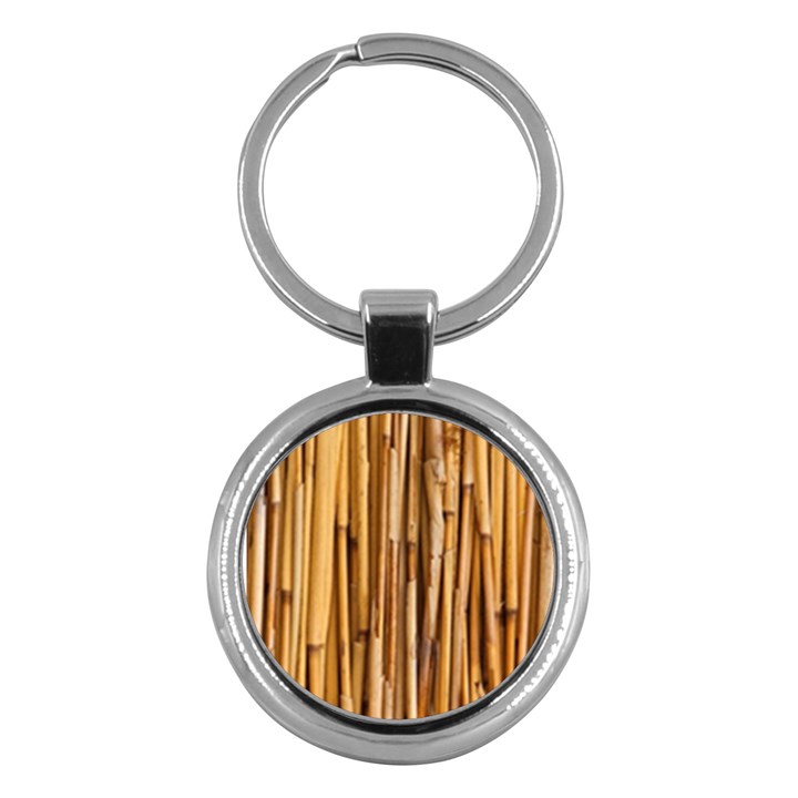 Asian Background Bamboo Key Chain (Round)