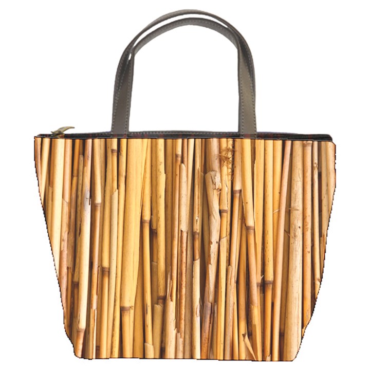 Asian Background Bamboo Bucket Bag