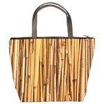 Asian Background Bamboo Bucket Bag Back