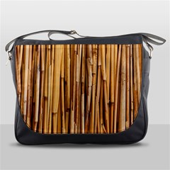 Asian Background Bamboo Messenger Bag by Wegoenart