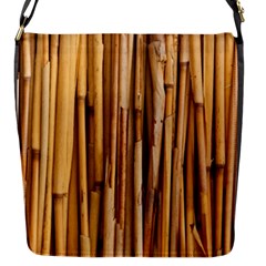 Asian Background Bamboo Flap Closure Messenger Bag (s) by Wegoenart