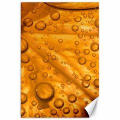 Lime Water Bubbles Macro Light Detail Background Canvas 20  X 30  by Wegoenart