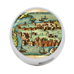 Medeival Ancient Map Fortress Island Seaport Town 4-port Usb Hub (one Side) by Wegoenart