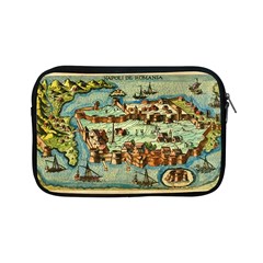 Medeival Ancient Map Fortress Island Seaport Town Apple Ipad Mini Zipper Cases by Wegoenart