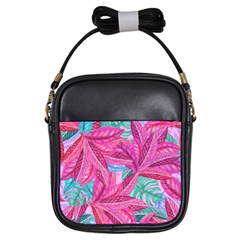 Sheets Tropical Reason Print Pattern Design Girls Sling Bag by Wegoenart