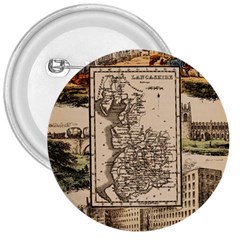 Antique Map Railway Lines Railway Train Char 3  Buttons by Wegoenart