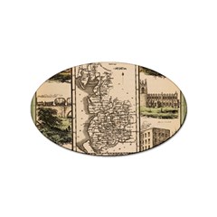 Antique Map Railway Lines Railway Train Char Sticker (oval) by Wegoenart