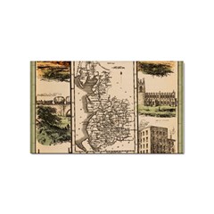 Antique Map Railway Lines Railway Train Char Sticker (rectangular) by Wegoenart