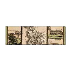 Antique Map Railway Lines Railway Train Char Sticker (bumper) by Wegoenart