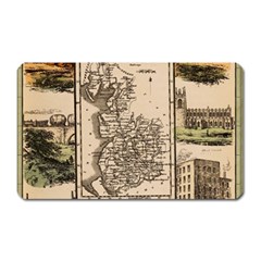 Antique Map Railway Lines Railway Train Char Magnet (rectangular) by Wegoenart