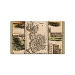 Antique Map Railway Lines Railway Train Char Sticker Rectangular (100 pack) Front