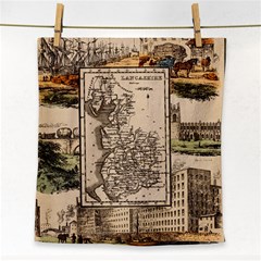 Antique Map Railway Lines Railway Train Char Face Towel by Wegoenart