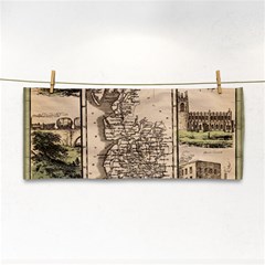 Antique Map Railway Lines Railway Train Char Hand Towel by Wegoenart