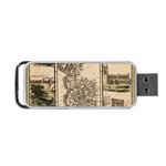 Antique Map Railway Lines Railway Train Char Portable USB Flash (One Side) Front