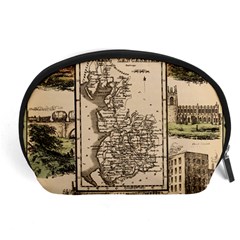 Antique Map Railway Lines Railway Train Char Accessory Pouch (large) by Wegoenart