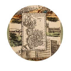 Antique Map Railway Lines Railway Train Char Mini Round Pill Box (pack Of 3) by Wegoenart