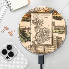 Antique Map Railway Lines Railway Train Char Wireless Charger by Wegoenart