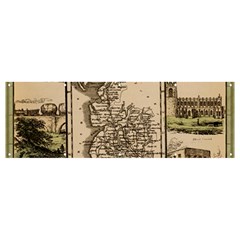 Antique Map Railway Lines Railway Train Char Banner And Sign 12  X 4  by Wegoenart