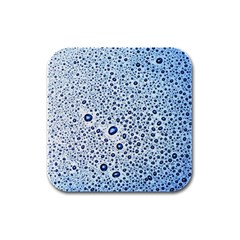 Drop Water Background Macro Splash Rain Drink Rubber Square Coaster (4 Pack) by Wegoenart